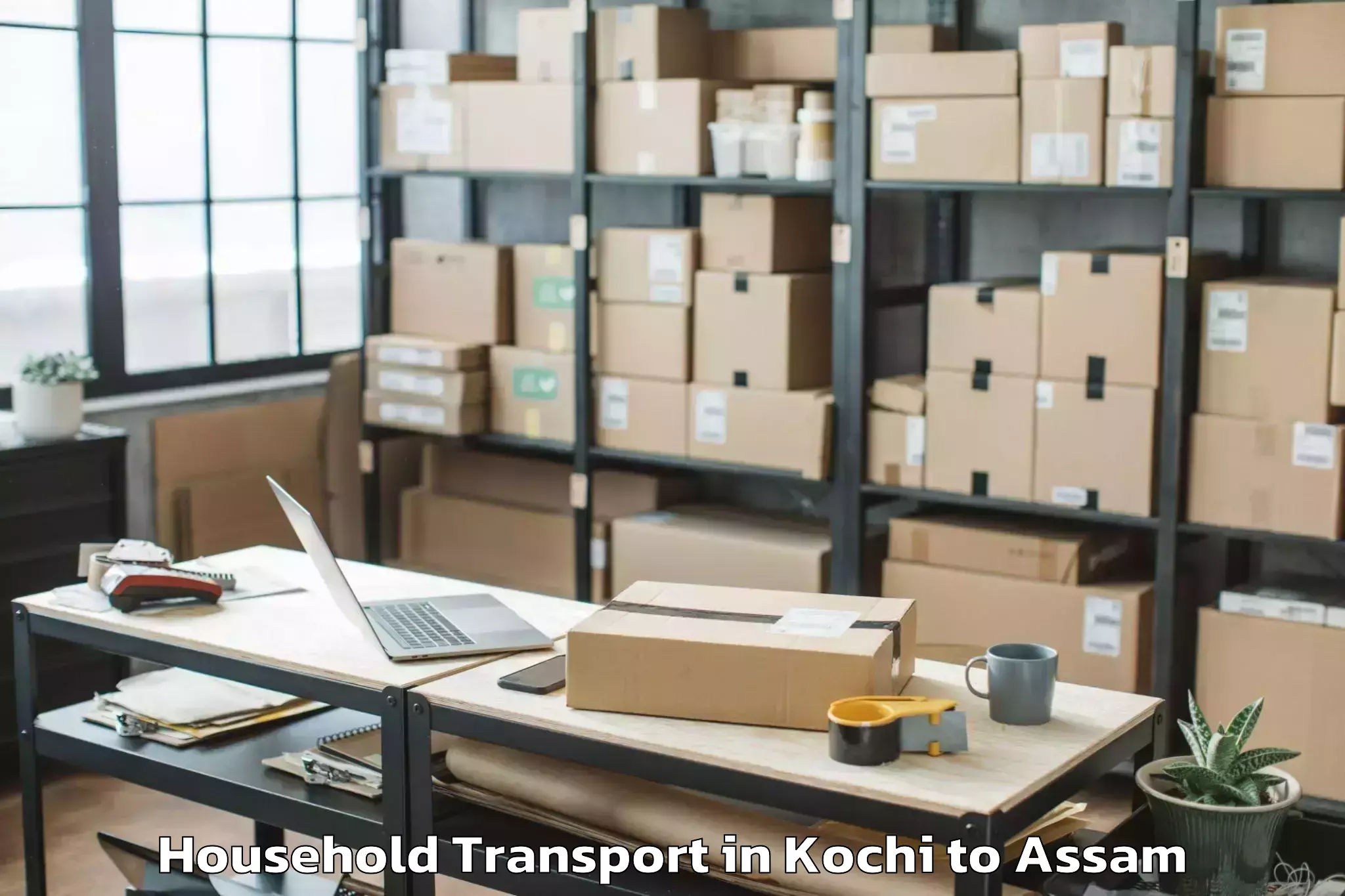 Easy Kochi to Kharupatia Household Transport Booking